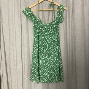 Reformation green mini dress